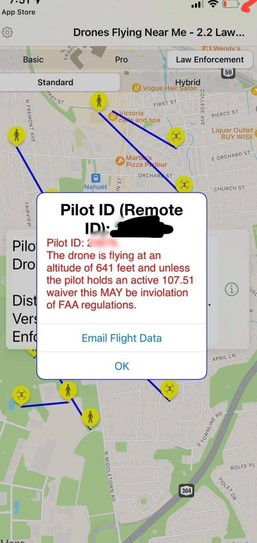Remote ID melden Sie Piloten einfach per Email