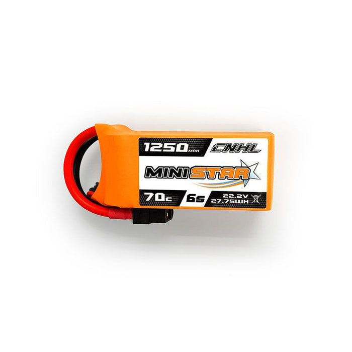 CNHL MiniStar 1250mAh 22,2V 6S 70C Lipo Akku mit XT60 Stecker LiPo24.de