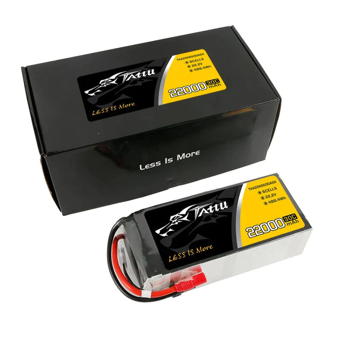 Tattu 22000mAh 22,2V 30C 6S1P Lipo Akkupack mit AS150+XT150 Stecker   LiPo24.de