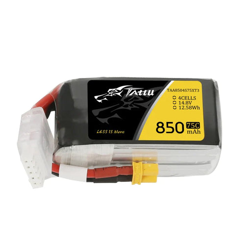 Tattu 850mAh 4S 14.8V 75C Lipo Akku mit XT30 Stecker   LiPo24.de