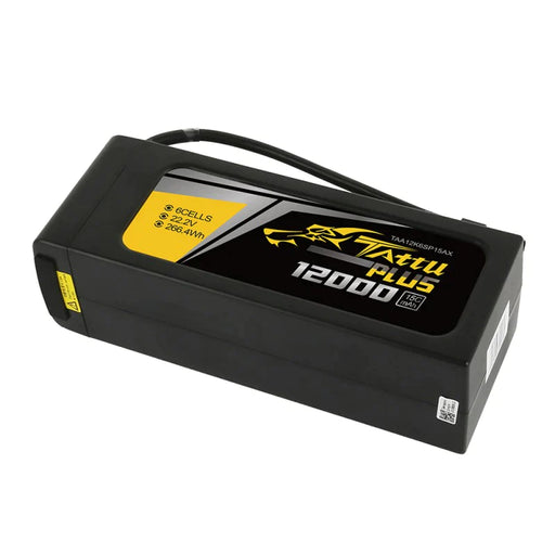 Tattu Plus 12000mAh 22,2V 15C 6S1P Lipo Akkupack mit AS150+XT150 Stecker   LiPo24.de