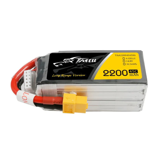 Tattu 2200mAh 14.8V 45C 4S1P Lipo Akku mit XT60   LiPo24.de