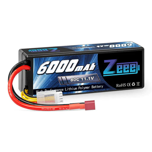 Zeee 3S Lipo Akku 6000 mAh 11,1 V 80C Hartcase DEAN   LiPo24.de