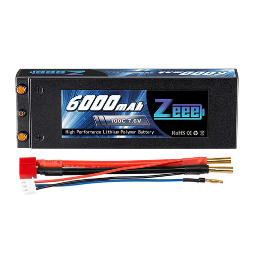 Zeee 2S Lipo Akku 6000 mAh 7,6 V 100 C HV Hardcase Dean   LiPo24.de