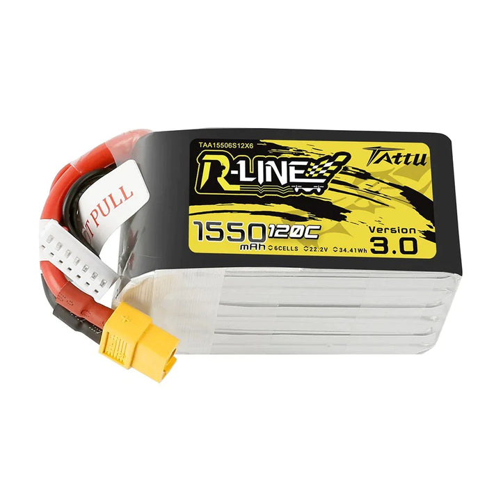 Tattu R Line Version 3.0 1550mAh 22.2V 120C 6S1P Lipo Akku mit XT60 Stecker LiPo24.de
