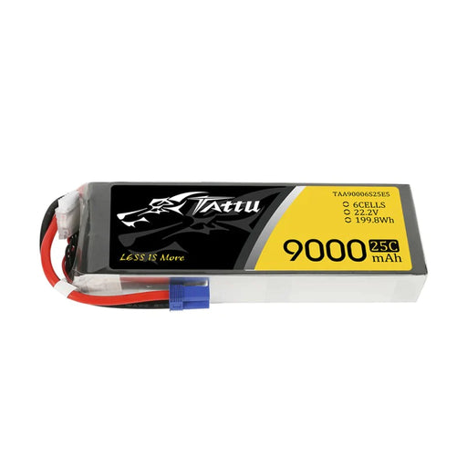 Tattu 9000mAh 22,2V 25C 6S1P Lipo Akkupack mit EC5   LiPo24.de