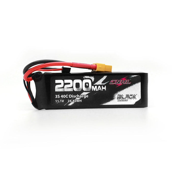 CNHL Black Series 2200mAh 3S 11,1V 40C Lipo Akku mit XT60 Stecker LiPo24.de