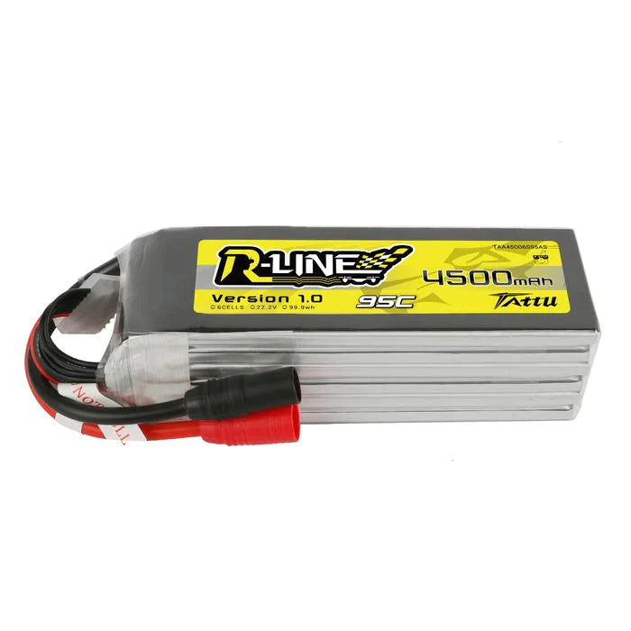 Tattu R Line 22.2V 4500mAh 6S 95C FPV Lipo Akku mit AS150 Stecker LiPo24.de
