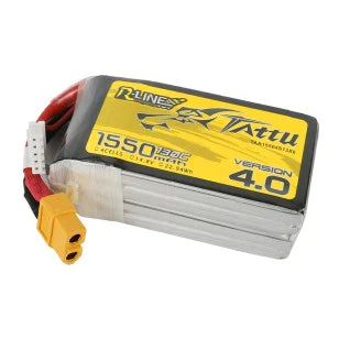 Tattu R Line Version 4.0 1550mAh 14,8V 130C 4S1P Lipo Akku XT60 Stecker   LiPo24.de