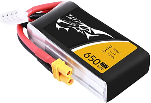 Tattu 650mAh 3S1P 75C 11.1V Lipo Akku mit XT30 Stecker   LiPo24.de