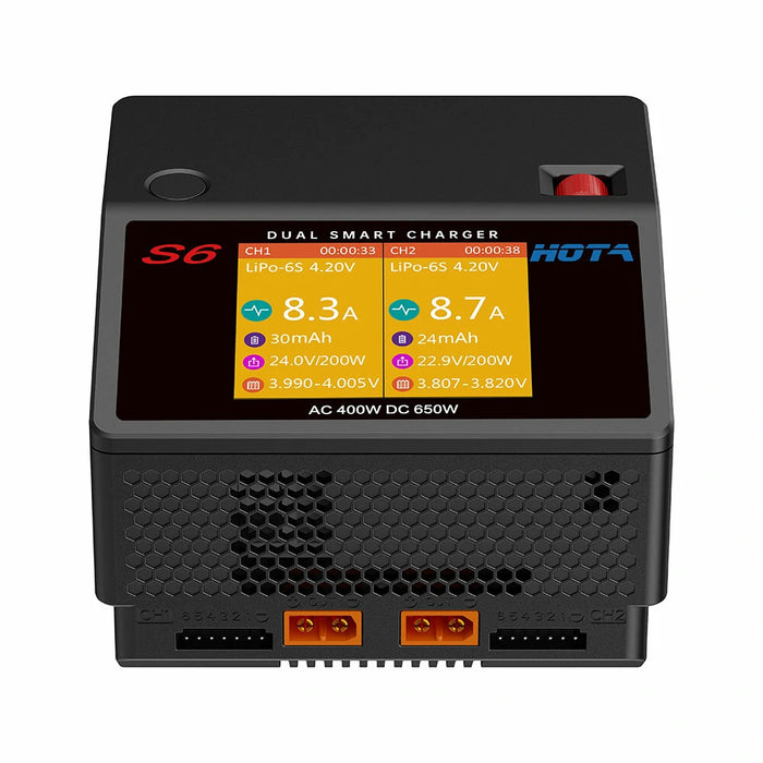 HOTA S6 AC 400W DC 325W*2 15A*2 Dual Channel LiPo 1 6S