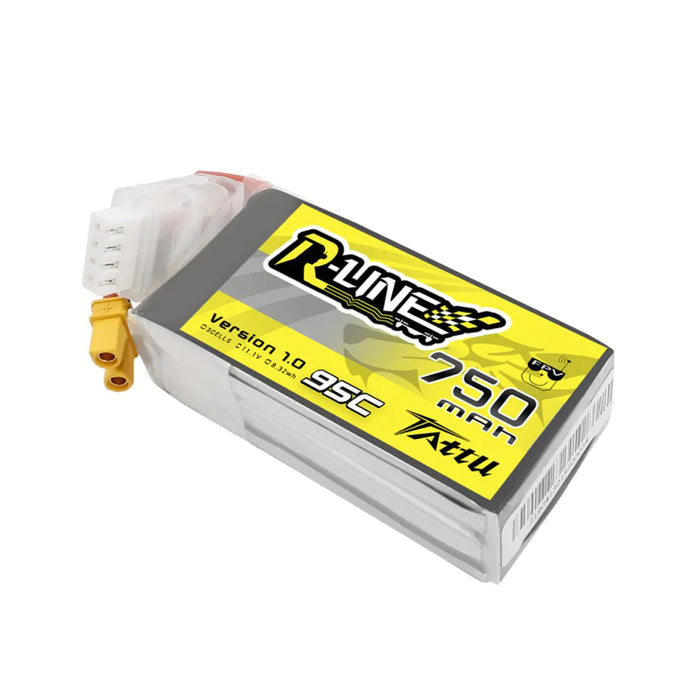 Tattu R Line 750mAh 11.1V 3S1P 95C Lipo Akku mit XT30 Stecker LiPo24.de