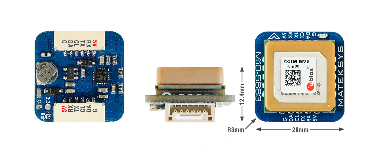 Matek Systems GNSS & Kompass, M10Q 5883