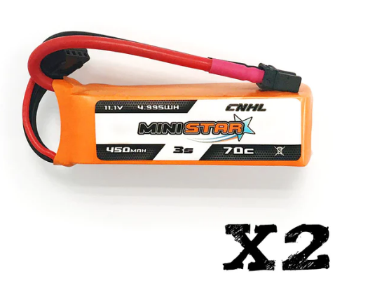 CNHL MiniStar 450mAh 11,1V 3S 70C Lipo Akku mit XT30U (2 St.) LiPo24.de