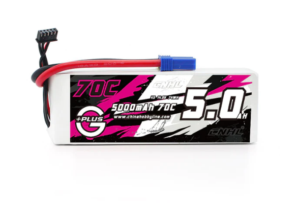 CNHL G+Plus 5000mAh 14,8V 4S 70C Lipo Akku mit EC5 Stecker LiPo24.de