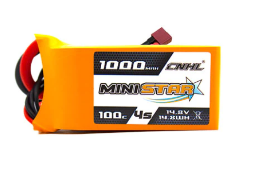 CNHL MiniStar 1000mAh 14,8V 4S 100C Lipo Akku mit T/Dean Stecker LiPo24.de