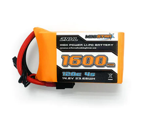 CNHL MiniStar 1600mAh 14,8V 4S 120C Lipo Akku mit XT60 Stecker LiPo24.de