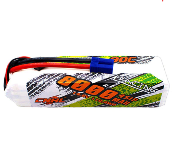 CNHL Racing Series 8000mAh 14,8V 4S 90C Lipo Akku mit EC5 Stecker LiPo24.de