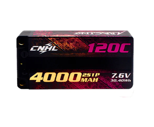 CNHL Racing Series LiHV 4000mAh 7,6V 2S 120C HV Shorty Hartschalen Lipo Akku mit EC3 Stecker LiPo24.de