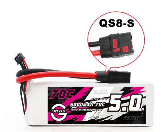 CNHL G+Plus 5000 mAh 11,1 V 3S 70C Lipo Akku mit QS8 Stecker LiPo24.de