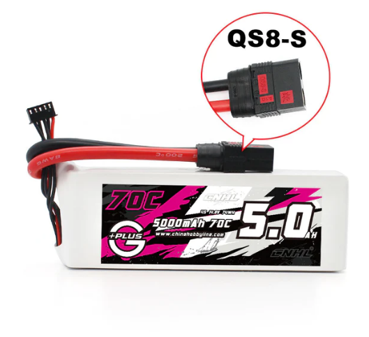 CNHL G+Plus 5000mAh 14,8V 4S 70C Lipo Akku mit QS8 Stecker LiPo24.de