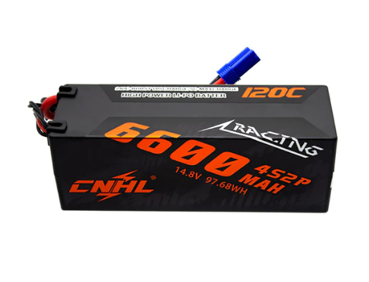 CNHL Racing Series 6600mAh 14,8V 4S 120C Hartschalen Lipo Akku mit EC5 Stecker LiPo24.de