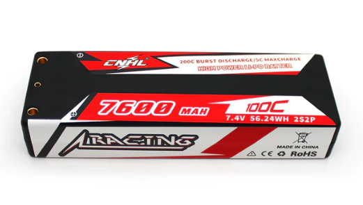 CNHL Racing Series 7600mAh 7,4V 2S 100C Hartschalen Lipo Akku mit T/Dean Stecker LiPo24.de