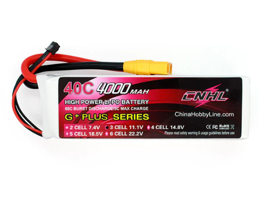 CNHL 4000mAh 11,1V 3S 40C Lipo Akku mit XT90 Stecker LiPo24.de