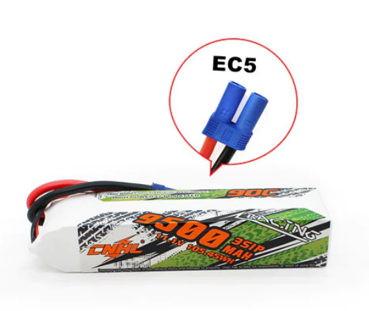 CNHL Racing Series 9500 mAh 11,1 V 3S 90C Lipo Akku mit EC5 Stecker LiPo24.de