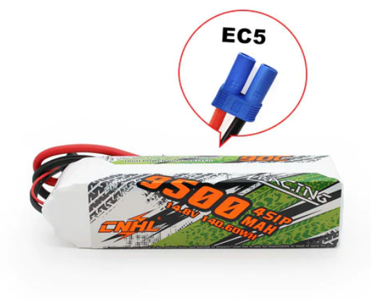 CNHL Racing Series 9500mAh 14,8V 4S 90C Lipo Akku mit EC5 Stecker LiPo24.de