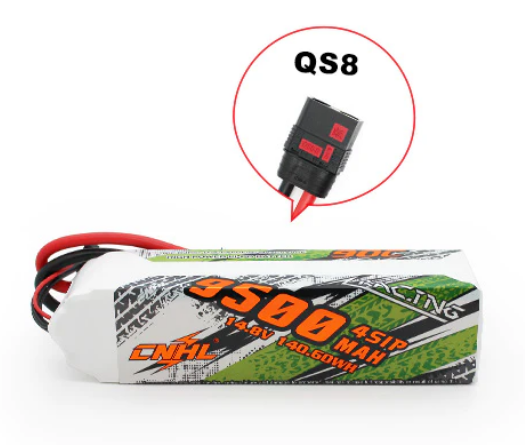 CNHL Racing Series 9500mAh 14,8V 4S 90C Lipo Akku mit QS8 Stecker LiPo24.de