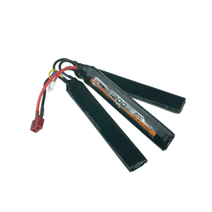Bonka Airsoft Lipo Akku 1200mAh 3S 11,1V 20C 3 Dean Tri Panel LiPo24.de