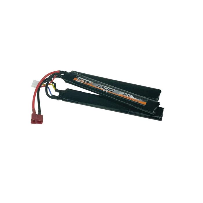 Bonka Airsoft Lipo Akku 1300mAh 3S 11,1V 20C 3 Dean Tri Panel LiPo24.de