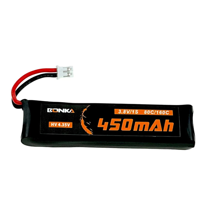 Bonka Lipo Akku 450mAh 3,8V 1S HV 80C/160C FPV PH2 LiPo24.de