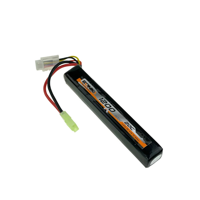 Bonka Softair Lipo Akku 1200mAh 3S 11,1V 20C 1 Mini Tamiya LiPo24.de