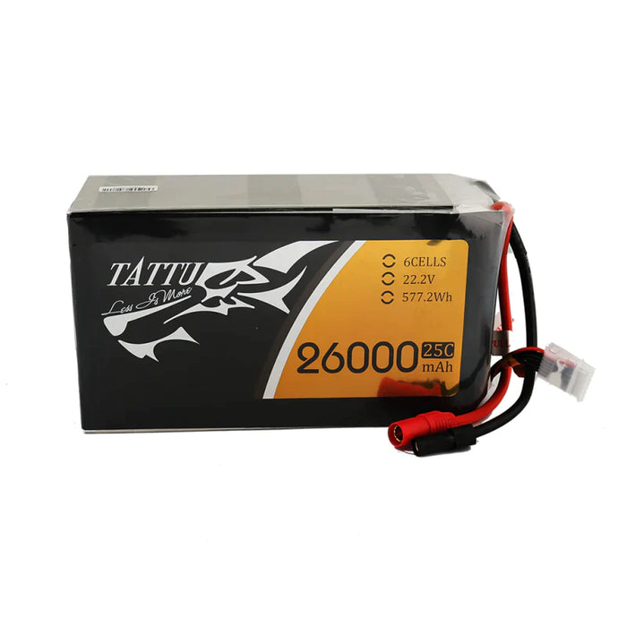 Tattu 26000mAh 22,2V 25C 6S1P Lipo Akkupack mit AS150+XT150 LiPo24.de
