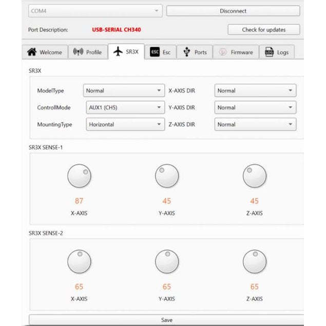 FM Micro RX A3R201G F2 5CH 2x5A Telem SR3X   FrSky int. FW