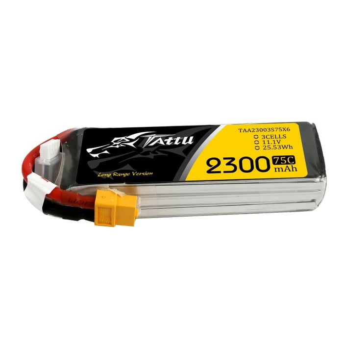 Tattu 2300mAh 11,1V 75C 3S1P Lipo Akkupack mit XT60 LiPo24.de
