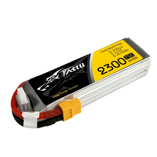 Tattu 2300mAh 11,1V 75C 3S1P Lipo Akkupack mit XT60   LiPo24.de