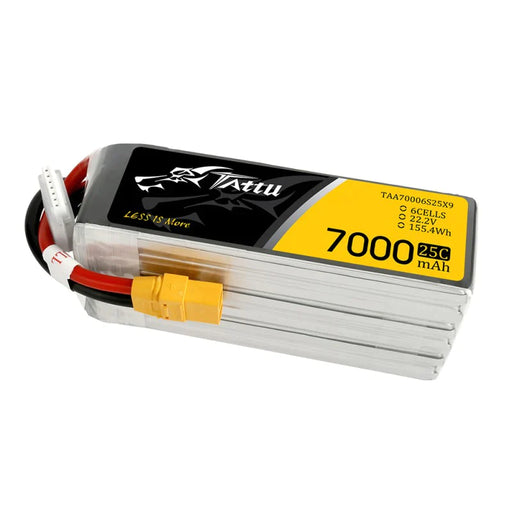 Tattu Lipo 6S 7000mAh 22,2V 25C Akkupack mit XT90   LiPo24.de