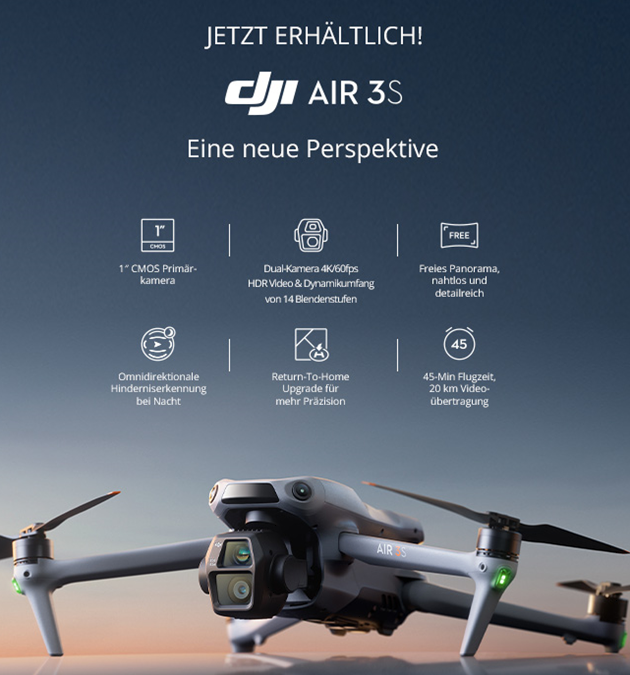 DJI Air 3S neu und erhältlich bei FlyingMachines