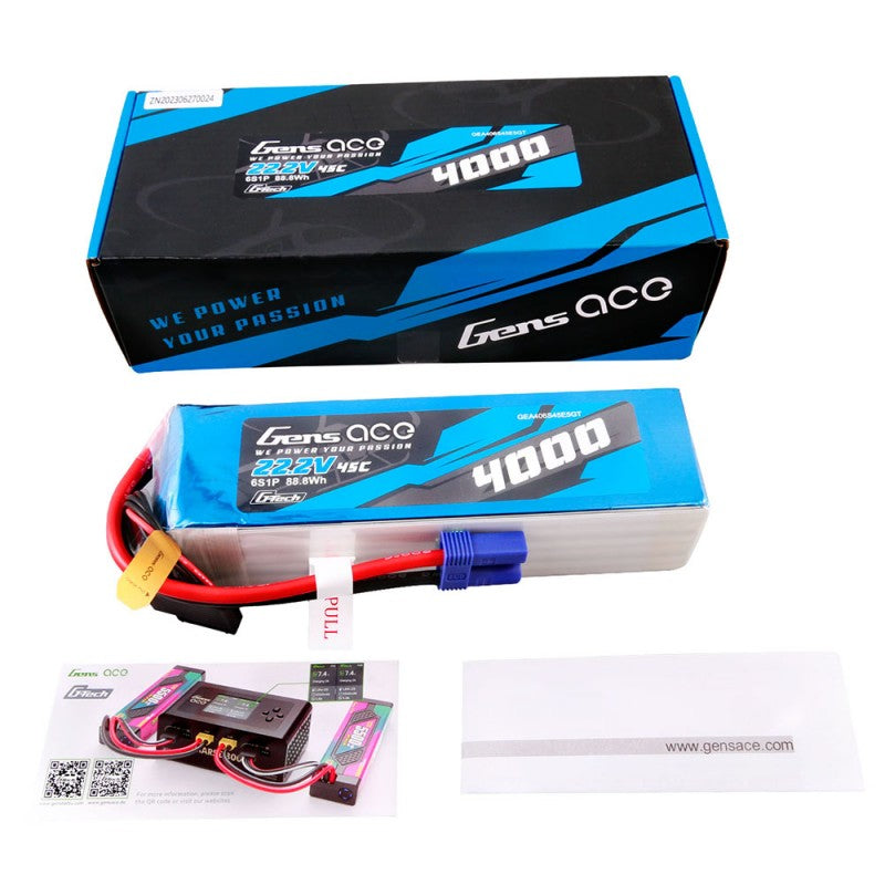 Gens Ace G-Tech 6S 4000mAh 22,2V 45C 6S1P Lipo EC5