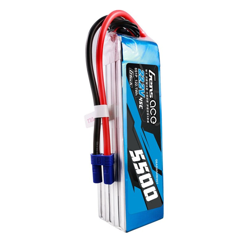 Gens ace G-Tech 5500 mAh Lipo 22,2 V 45 C 6S1P Modellhubschrauberbatterien