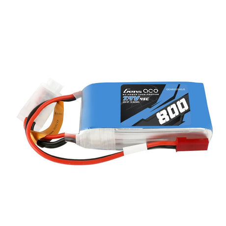 Gens Ace Lipo 800mAh 7,4V 45C 2S1P Lipo Akku - LiPo24.de