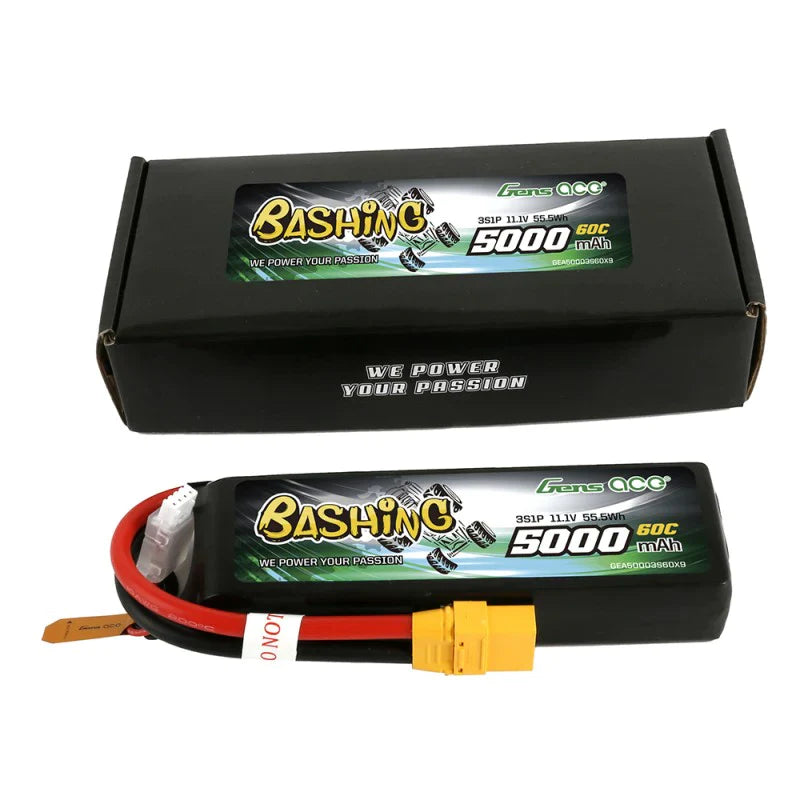 Gens Ace 3S 5000mAh 11,1 V 3S1P 60C XT90 Bashing-Serie Lipo Akku