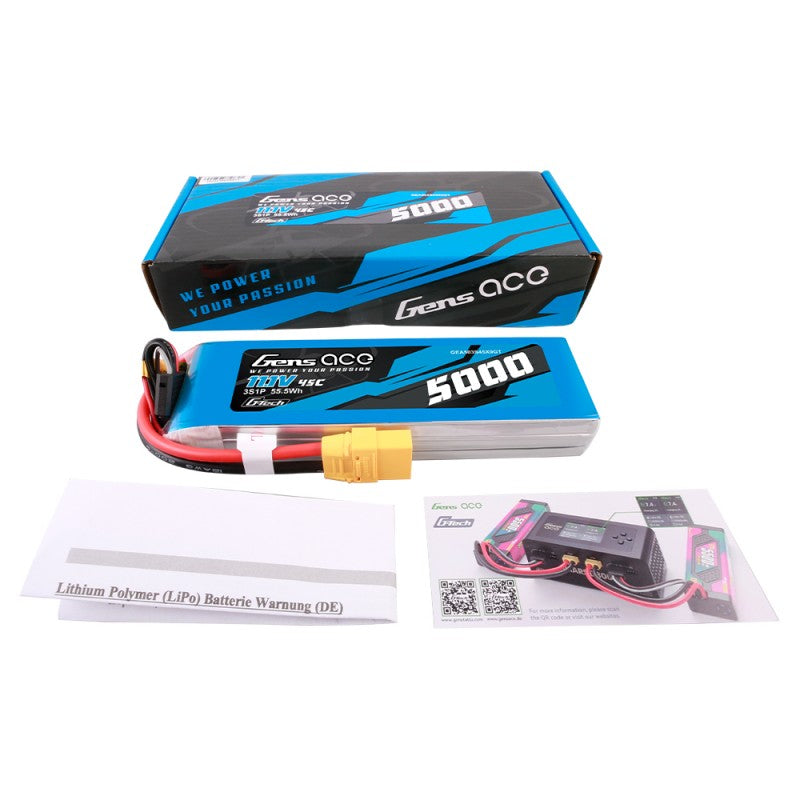 GensAce G-Tech 3S 5000mAh 11,1V 45C XT90