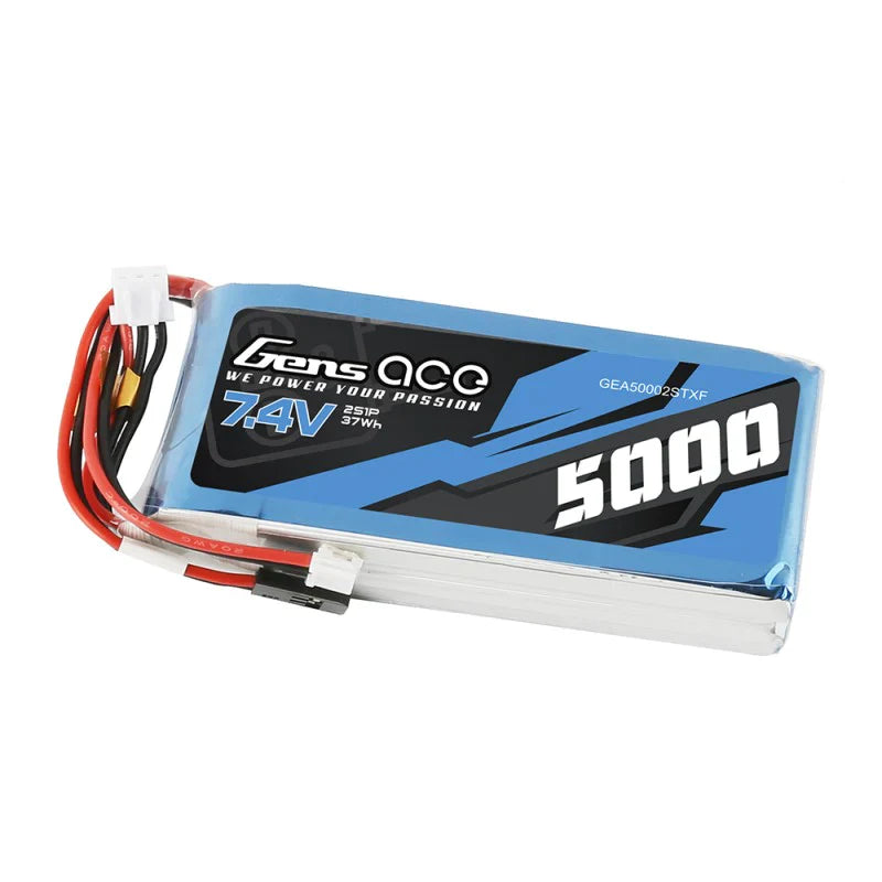 Gens Ace 5000 mAh 7,4 V RX/TX 2S1P Lipo-Akkupack - LiPo24.de