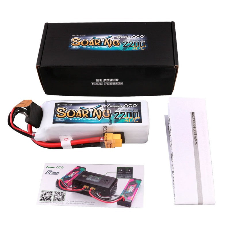 Gens Ace G-Tech Soaring 4S 2200mAh 14,8V 30C 4S1P Lipo XT60