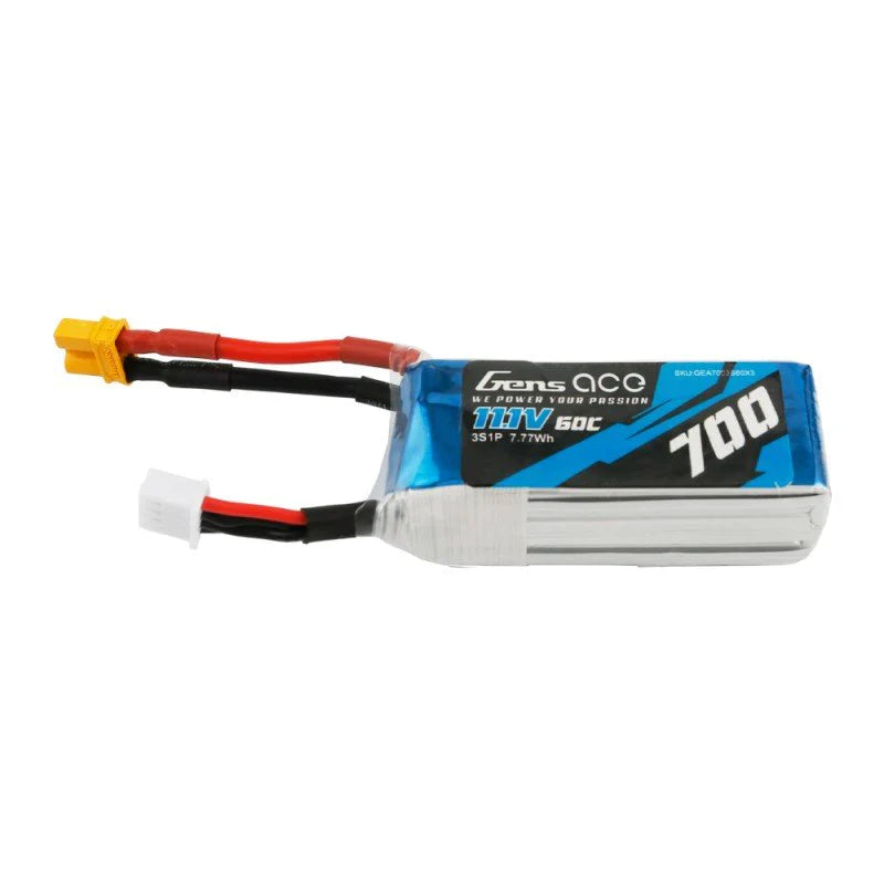 Gens Ace 700mAh 11.1V 60C 3S1P Lipo Akkupack mit XT30 für OMPHOBBY M2 & LOGO200 - LiPo24.de