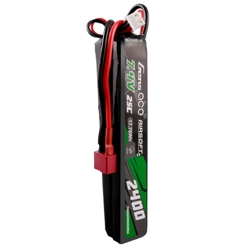 Gens Ace 2S 2400mAh 2S2P 7,4V 25C Airsoft Deans
